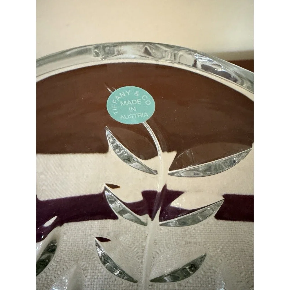 Vintage Tiffany & Co. Crystal Floral Vine Bowl with Josef Riedel in Orig Box